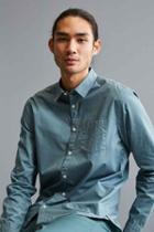 Urban Outfitters Uo Stevens Poplin Button-down Shirt,slate,s