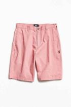 Urban Outfitters Stussy Classic Gramps Twill Short,pink,30