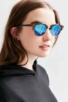 Urban Outfitters Kelly Half-frame Brow Bar Sunglasses,brown,one Size