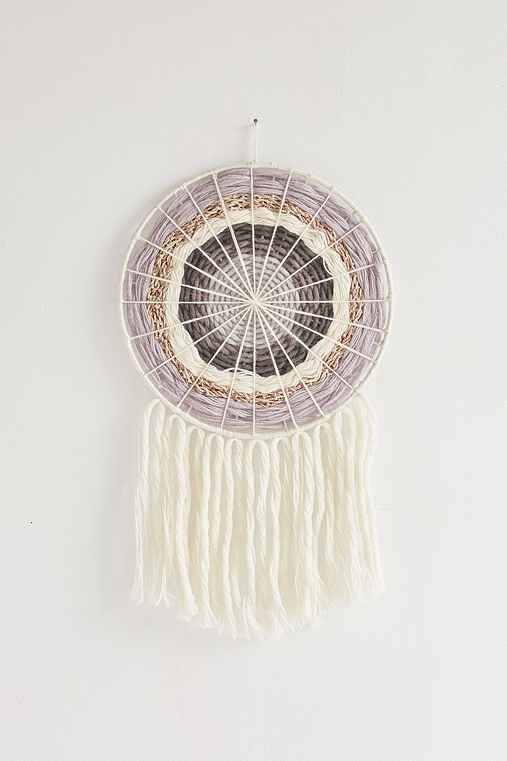 Urban Outfitters Magical Thinking Rudosso Wrapped Yarn Dream Catcher,cream,one Size