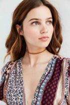 Urban Outfitters Allie Leather Choker Necklace,brown,one Size