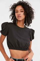 Urban Outfitters Bdg Taurus Rising Padded Shoulder Top,black,xs