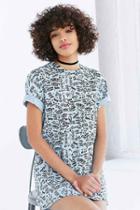 Urban Outfitters Silence + Noise Graffiti Tee,blue,s