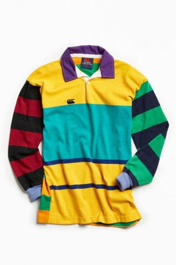 Urban Outfitters Vintage Vintage Canterbury New Zealand Multi Stripe Rugby Shirt