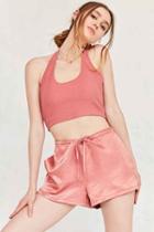 Urban Outfitters Silence + Noise Satin Shorty Short,rose,l