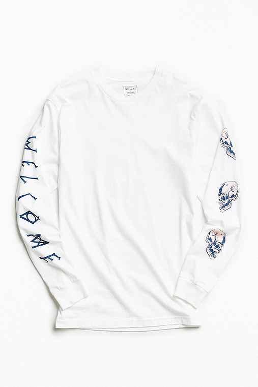 Urban Outfitters Welcome Sapien Long Sleeve Tee,white,s