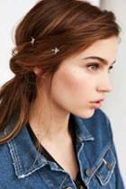 Urban Outfitters Sparrow Duo Bobby Pin Set,silver,one Size