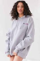 Urban Outfitters Champion + Uo Reverse Weave Mini Logo Hoodie Sweatshirt,grey,l