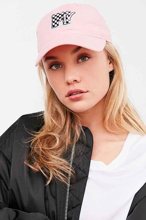Urban Outfitters Mtv Baseball Hat,pink,one Size