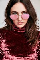 Urban Outfitters Ray-ban Hexagon Flat Lens Sunglasses,rose,one Size