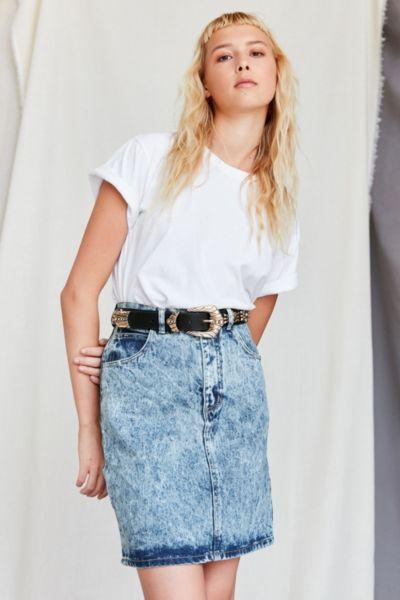 Urban Outfitters Vintage Guess Dark Acid Wash Denim Skirt