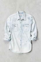 Urban Outfitters Levi's Barstow Repair Denim Western Shirt,indigo,m