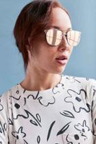 Urban Outfitters Quay Private Eyes Aviator Sunglasses,blush,one Size
