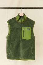 Urban Outfitters Vintage Patagonia Green Fleece Vest,assorted,one Size