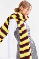 Urban Outfitters Oversized Striped Ribbed Scarf,yellow,one Size