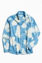 Urban Outfitters Uo Bleached Fuzzy Flannel Button-down Shirt