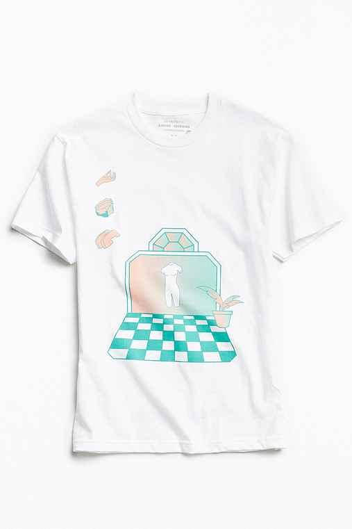 Urban Outfitters Uo Artist Editions Lorenza Centi Dream Girl Tee,white,m