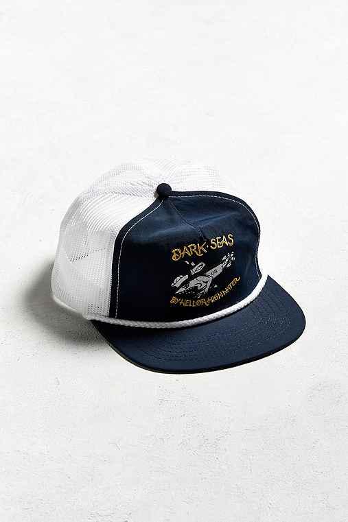 Urban Outfitters Dark Seas Target Trucker Hat,navy,one Size