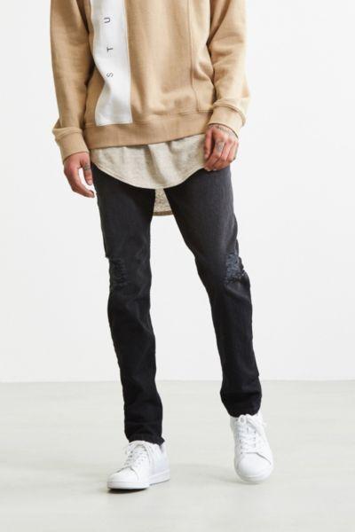 Urban Outfitters Bdg Destructed Black Slim Jean