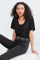 Urban Outfitters Truly Madly Deeply Slouchy Pocket Tee,black,l