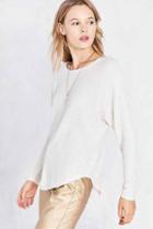 Urban Outfitters Silence + Noise Hiro Ribbed Dolman Shirt,white,xs