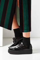 Urban Outfitters T.u.k. Low Viva Creeper Shoe,black & White,w 9/m 7