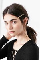 Urban Outfitters Modern Metal Bobby Pin Set,gold,one Size