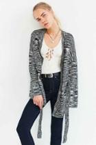 Urban Outfitters Ecote Space-dye Tie-waist Cardigan,blue Multi,xs