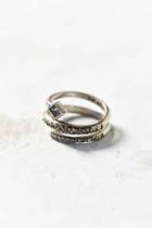 Urban Outfitters Diamond Kite Coil Ring,silver,one Size