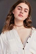 Urban Outfitters Luv Aj Lace Link Choker Necklace,rose,one Size