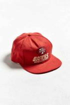 Urban Outfitters Vintage San Francisco 49ers Snapback Hat,red,one Size