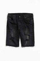 Urban Outfitters Bdg Destructed Washed Black Denim Short,washed Black,34
