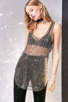 Urban Outfitters Silence + Noise Ema Shimmer Tunic Tank Top