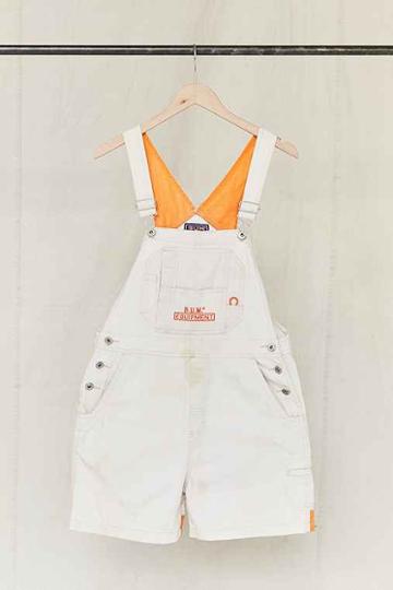 Urban Outfitters Vintage B.u.m. Equipment Tan Overall Short,assorted,one Size
