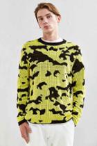 Urban Outfitters Cheap Monday Moe Pattern Crew Neck Sweater,black,l