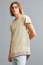 Urban Outfitters Feathers Double Layer Carson Tee,taupe,l
