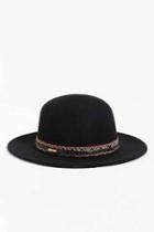 Urban Outfitters Rosin Round Crown Fedora Hat,black,l/xl