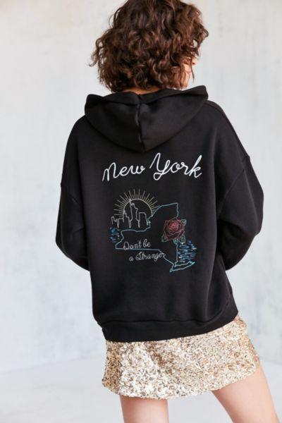 Urban Outfitters Project Social T Embroidered Souvenir Hoodie Sweatshirt