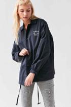 Urban Outfitters Bdg Longline Coach Jacket,navy,xs