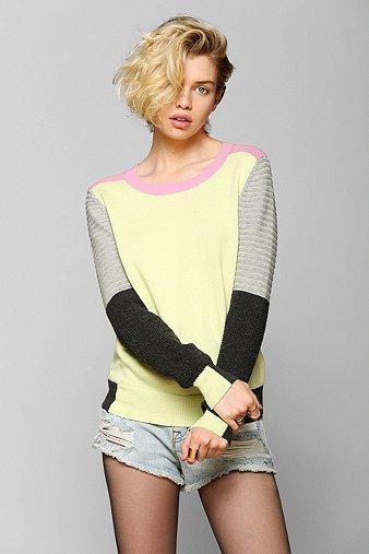 Shae Mix-stitch Colorblock Sweater