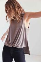Urban Outfitters Silence + Noise Virgo Twisted Muscle Tank Top,brown,s