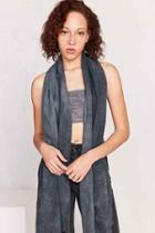 Urban Outfitters Soft Acid Wash Blanket Scarf,black,one Size