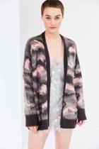 Urban Outfitters Ecote Brushed Camo Cardigan,grey Multi,m