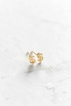 Urban Outfitters Seoul Little 24k Gold-plated Dollar Post Earring,gold,one Size