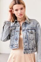 Urban Outfitters Kimchi Blue Star Party Embellished Denim Trucker Jacket