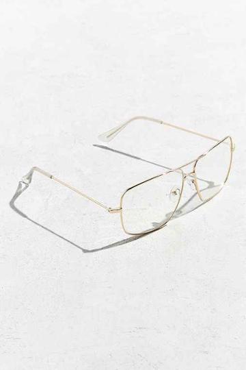 Urban Outfitters Roial Piloto Readers,gold,one Size