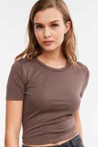 Urban Outfitters Silence + Noise Liv Baby Tee,brown,m