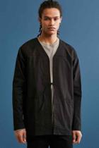 Urban Outfitters Publish Hossa Slub Twill Kimono Shirt,black,m