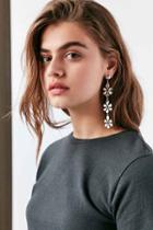 Urban Outfitters Daisy Statement Drop Earring,silver,one Size