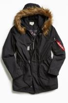 Alpha Industries J-4 Fishtail Faux Fur Parka Jacket